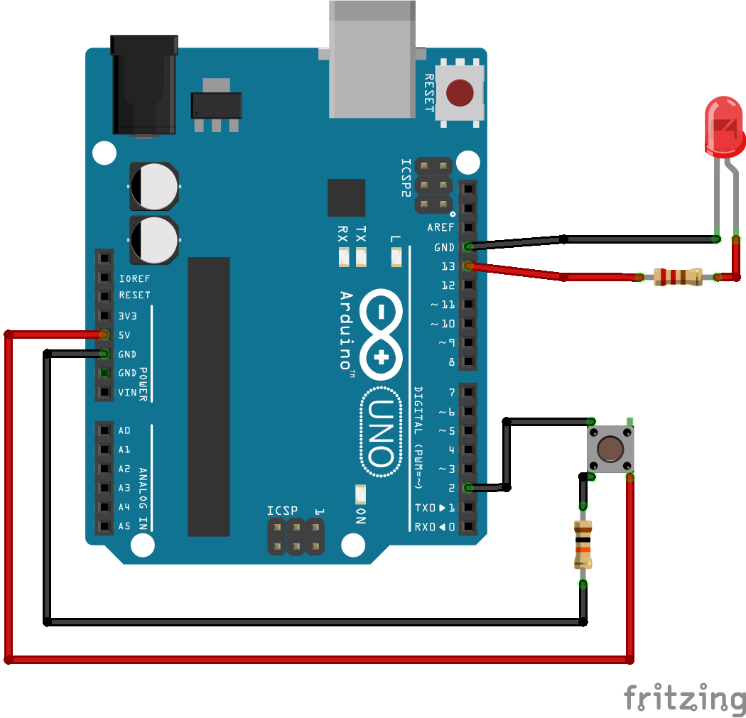 fritzing led